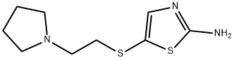 5-(2-(吡咯烷-1-基)乙基硫代)噻唑-2-胺, 1042777-99-0, 结构式