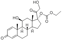 prednisolone 17-ethylcarbonate Structure