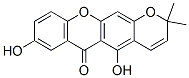 5,8-ジヒドロキシ-2,2-ジメチル-2H,6H-ピラノ[3,2-b]キサンテン-6-オン 化学構造式
