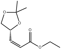 (Z)-ETHYL-4,5-O-ISOPROPYLIDENE-(R)-4,5-DIHYDROXY-2-PENTENOATE Struktur
