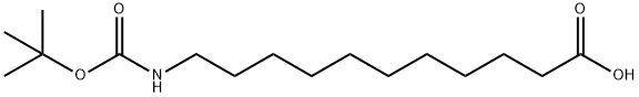 11-(BOC-AMINO)-ウンデカン酸 化学構造式