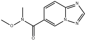 [1,2,4]Triazolo[1,5-a]pyridine-6-carboxaMide, N-Methoxy-N-Methyl- 化学構造式