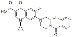 3-Quinolinecarboxylic acid, 7-[4-(2-chlorobenzoyl)-1-piperazinyl]-1-cyclopropyl-6-fluoro-1,4-dihydro-4-oxo- Structure