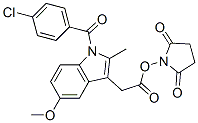 N-succinimidyl-1-(4-chlorobenzoyl)-5-methoxy-2-methyl-1H-indole-3-acetate 结构式