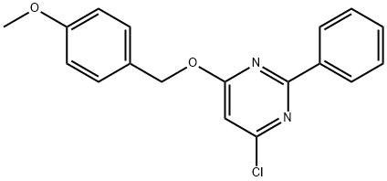 6-Chloro-2-phenyl-4-pyrimidinyl4-methoxybenzylether Struktur