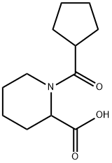 1-环戊烷羰基哌啶-2-羧酸 结构式