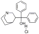 1-Azabicyclo[2.2.2]oct-3-yl(diphenyl)methanol hydrochloride 化学構造式