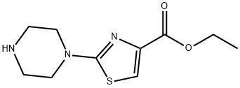 2-(1-Piperazinyl)-4-thiazolecarboxylic acid ethyl ester Structure