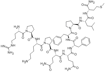 ARG-PRO-LYS-PRO-GLN-GLN-PHE-PHE-PRO-LEU-MET- NH2,104486-69-3,结构式