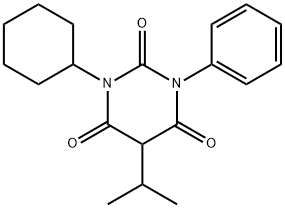 1-Cyclohexyl-5-isopropyl-3-phenylbarbituric acid 结构式