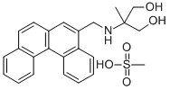 1,3-Propanediol, 2-((benzo(c)phenanthren-5-ylmethyl)amino)-2-methyl-,  methanesulfonate (salt) Structure