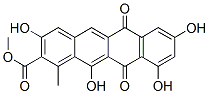 6,11-Dihydro-3,8,10,12-tetrahydroxy-1-methyl-6,11-dioxo-2-naphthacenecarboxylic acid methyl ester 结构式
