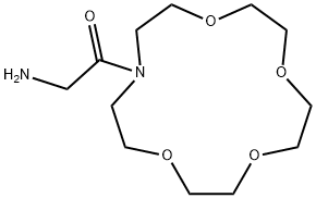 N-(aminoacetyl)-1-aza-4,7,10-13-tetraoxacyclopentadecane 结构式