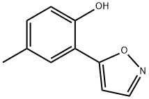 2-(5-イソオキサゾリル)-4-メチルフェノール 化学構造式