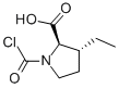 D-Proline, 1-(chlorocarbonyl)-3-ethyl-, trans- (9CI) 结构式