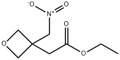 (3-nitromethyloxetan-3-yl)acetic acid ethyl ester Struktur