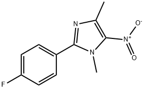 2-(4-fluorophenyl)-1,4-dimethyl-5-nitro-imidazole 结构式