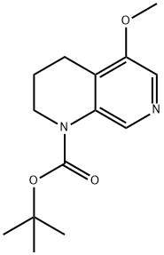 5-甲氧基-3,4-二氢-1,7-萘啶-1(2H)-羧酸叔丁酯 结构式
