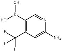 (6-氨基-4-(三氟甲基)吡啶-3-基)硼酸 结构式