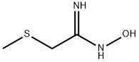 (1Z)-N'-ヒドロキシ-2-(メチルチオ)エタンイミドアミド 化学構造式