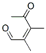 2-Pentenal, 2,3-dimethyl-4-oxo-, (Z)- (9CI) 化学構造式