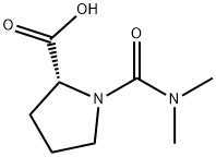 (R)-1-(DiMethylcarbaMoyl)pyrrolidine-2-carboxylic Acid Struktur