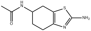 N-(2-アミノ-4,5,6,7-テトラヒドロ-1,3-ベンゾチアゾール-6-イル)アセトアミド 化学構造式