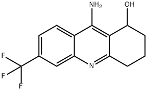 1-Acridinol, 1,2,3,4-tetrahydro-9-amino-6-(trifluoromethyl)- 化学構造式