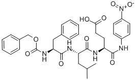 Z-PHE-LEU-GLU-PNA,104634-10-8,结构式