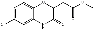 [6-クロロ-2H-1,4-ベンゾオキサジン-3(4H)-オン-2-イル]酢酸メチル 塩化物 化学構造式