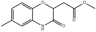 [6-メチル-2H-1,4-ベンゾオキサジン-3(4H)-オン-2-イル]酢酸メチル 化学構造式