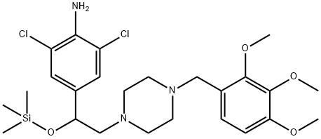 104672-12-0 2,6-dichloro-4-(2-(4-((2,3,4-trimethoxyphenyl)methyl)-1-piperazinyl)-1-((trimethylsilyl)oxy)ethyl)benzeneamine