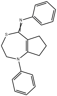 N-[(5E)-1-Phenyl-1,2,3,6,7,8-hexahydro-5H-cyclopenta[e][1,4]thiazepin- 5-ylidene]aniline|