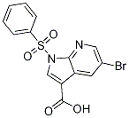 1H-Pyrrolo[2,3-b]pyridine-3-carboxylic acid, 5-bromo-1-(phenylsulfonyl)- Struktur