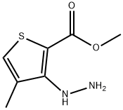 METHYL 3-HYDRAZINO-4-METHYLTHIOPHENE-2-CARBOXYLATE 结构式