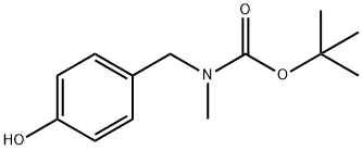Carbamic acid, N-[(4-hydroxyphenyl)methyl]-N-methyl-, 1,1-dimethylethyl ester Structure