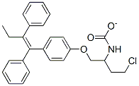 N-(2-chloroethyl)-2-(4-(1,2-diphenylbutenyl)phenoxy)ethyl carbamate Struktur