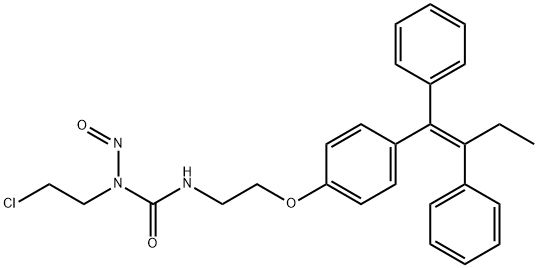 N-(2-chloroethyl)-N'-2-(4-(1,2-diphenylbutenyl)phenoxy)ethyl-N-nitrosourea|