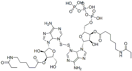 3,3'-dithiobis(3'-O-6-(propionylamino)hexanoyl)adenosine 5'-triphosphate,104693-47-2,结构式