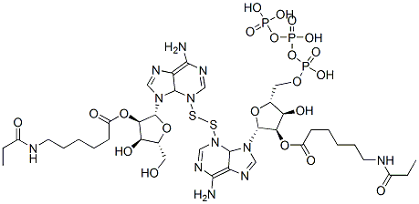 3,3'-dithiobis(2'-O-6-(propionylamino)hexanoyl)adenosine 5'-triphosphate Structure