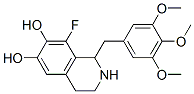 1,2,3,4-テトラヒドロ-8-フルオロ-1-(3,4,5-トリメトキシベンジル)-6,7-イソキノリンジオール 化学構造式