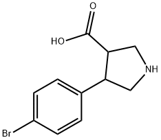 (3S,4R)-4-(4-BROMOPHENYL)PYRROLIDINE-3-CARBOXYLIC ACID Structure