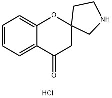スピロ[クロマン-2,3'-ピロリジン]-4-オン塩酸塩 化学構造式