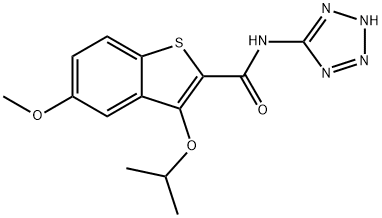 3-ISOPROPOXY-5-METHOXY-N-(1H-TETRAZOL-5-YL)BENZO[B]THIOPHENE-2-CARBOXAMIDE|化合物 T30927