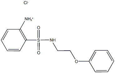 2-{[(2-phenoxyethyl)amino]sulfonyl}benzenaminium chloride 化学構造式