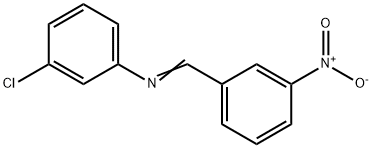 N-(3-Chlorophenyl)-3-nitrobenzenemethanimine Struktur