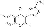 Chromone, 3-(2-aminothiazol-4-yl)-2,6-dimethyl- Structure