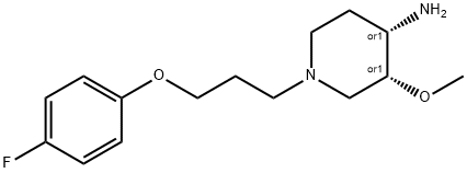 CIS-1-[3-(4-FLUOROPHENOXY)PROPYL]-3-METHOXY-4-PIPERIDYLAMINE,104860-26-6,结构式