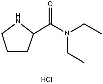N,N-diethyl-2-pyrrolidinecarboxamide hydrochloride 化学構造式