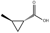 (1R,2R)-2-メチルシクロプロパン-1-カルボン酸 化学構造式
